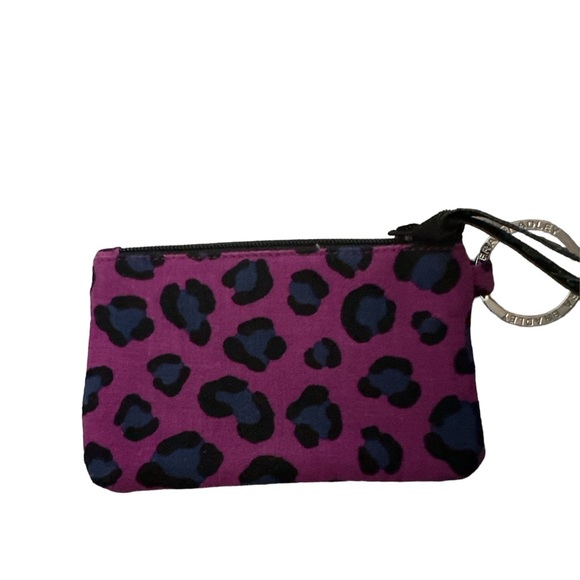NWOT vera bradley leopard purple card holder with keychain so cute - Picture 2 of 2